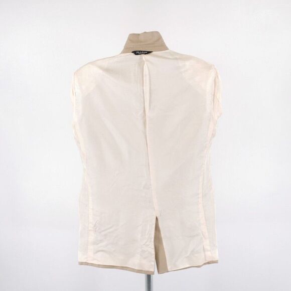 Jos A Bank Wool Silk Ramie Woven Wool Tan 2 Button Blazer 40R Tagged 41R - Picture 13 of 13